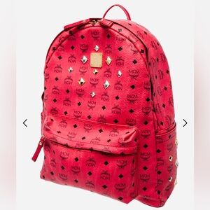 MCM Hot Pink Studded Backpack